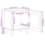 vidaXL Cabinet de chevet Naturel 40 x 33 5 x 46 cm
