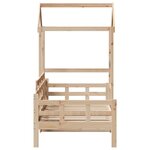 vidaXL Lit de jour avec toit 90x190 cm bois de pin massif