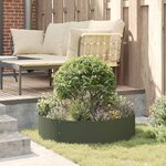 vidaXL Pots de jardin 5 Pièces Vert olive 80 x 80 x 20 cm Acier