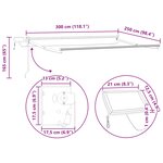 vidaXL Store rétractable manuel avec LEDs 3 x 2 5 m
