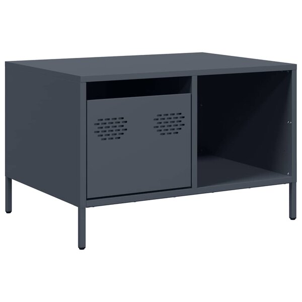vidaXL Table basse anthracite 68 5x50x43 5 cm acier laminé à froid