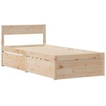 vidaXL Cadre de lit sans matelas 90x200 cm bois de pin massif