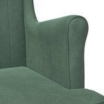 vidaXL Fauteuil Vert Mer Velours