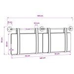 vidaXL Tête de lit suspendue Uni Blanc 150 x 55 x 5 cm PU antique