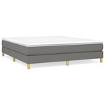 vidaXL Cadre de lit Gris foncé 160 x 200 cm Tissu