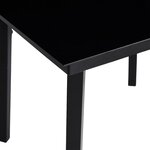 vidaXL Ensemble à manger de jardin 5 Pièces Noir Rotin PVC