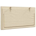 vidaXL Coussin de tête de lit Hanko crème 80 cm tissu