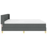 vidaXL Lit box spring avec matelas gris foncé  200 x 200 cm