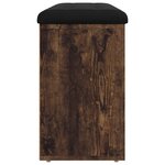 vidaXL Banc à chaussures chêne fumé 102x32x50 cm bois d'ingénierie