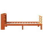 vidaXL Cadre de lit avec tête de lit sans matelas cire marron 75x190cm