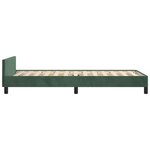 vidaXL Cadre de lit sans matelas vert foncé 90x200 cm velours