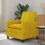 vidaXL Canapé Jaune 76 x 81 x 87 5 cm Velours