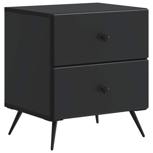 vidaXL Cabinet de chevet Noir 43 x 34 5 x 47 5 cm Bois d'ingénierie