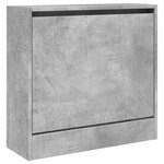 vidaXL Armoire à chaussures gris béton 60x21x57 cm bois d'ingénierie