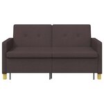 vidaXL Canapé-lit escamotable Marron foncé Tissu
