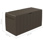 vidaXL Boîte à coussins Marron 117x45 5x57 5 cm 270 L