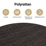 vidaXL Salon de jardin avec coussins 5 Pièces marron résine tressée