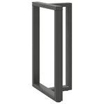 vidaXL Pieds de table de bar en T  2 pièces  anthracite  60 x 35 x (100-101) cm  acier