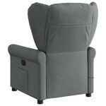 vidaXL Fauteuil inclinable de massage en tissu gris foncé