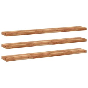 vidaXL Étagères flottantes 3 Pièces 140x20x4 cm acacia massif à l'huile