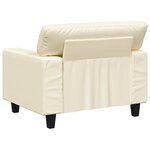 vidaXL Fauteuil Crème 60 cm Similicuir