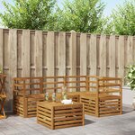 vidaXL Ensemble de canapés d'extérieur 5 pc Naturel Polyester