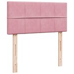 vidaXL Cadre de lit ottoman avec matelas rose 100x200 cm velours