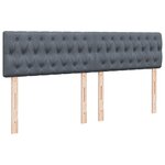 VidaXL Cadre de lit ottoman avec matelas gris foncé 160x200 cm velours