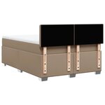 vidaXL Sommier à lattes de lit avec matelas Cappuccino 140x200 cm