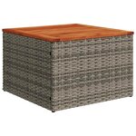 vidaXL Salon de jardin 8 Pièces avec coussins gris résine tressée