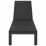vidaXL Transat 1-personne Noir 206 x 62.5 x 74 cm polyrotin