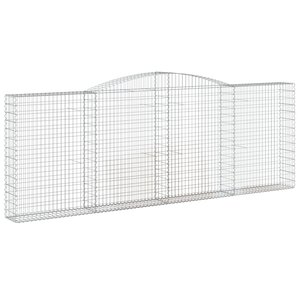 vidaXL Panier de gabions arqué 400x30x140/160 cm Fer galvanisé