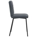 vidaXL Chaises à manger lot de 4 Gris foncé Velours