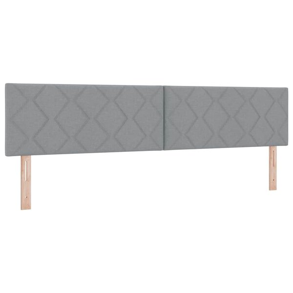 vidaXL Tête de lit avec tête de lit Gris clair 200 cm Cuir synthétique