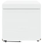 vidaXL Tabouret Blanc Cuir Synthétique et Bois Composite