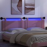 vidaXL Tête de lit suspendue Rose Tissu