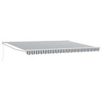 vidaXL Auvent rétractable anthracite et blanc 4 5x3 m tissu/aluminium