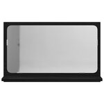 Miroir de salle de bain vidaXL en chêne noir 60x10 5x37 cm en bois reconstitué