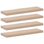 vidaXL Étagères flottantes 4 Pièces 80x23 5x4 cm bois d'ingénierie