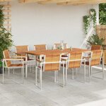 vidaXL Ensemble de salle à manger pour jardin 9 Pièces