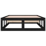 vidaXL Cadre de lit sans matelas noir 90x200 cm bois massif