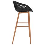 vidaXL Chaises de bar lot de 4 noir