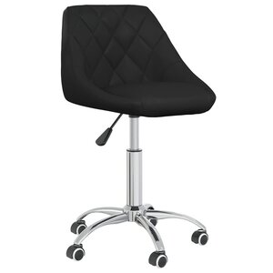 vidaXL Chaise de bureau pivotante Noir Similicuir