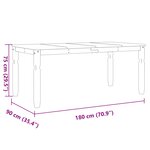 vidaXL Table à manger Corona 180x90x75 cm bois massif de pin