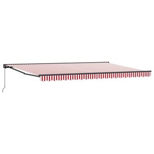 vidaXL Cadre d'auvent Rouge et Blanc 500 × 300 cm