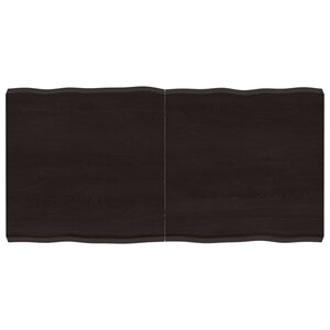 vidaXL Dessus de table bois massif traité bordure assortie