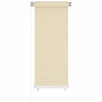 vidaXL Store roulant d'extérieur Crème 60x140 cm PEHD