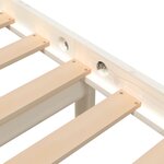 vidaXL Cadre de lit sans matelas blanc bois massif