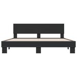 vidaXL Cadre de lit noir 200x200 cm bois d'ingénierie et métal