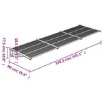 vidaXL Auvent de porte Gris et transparent 358 5x90 cm Polycarbonate